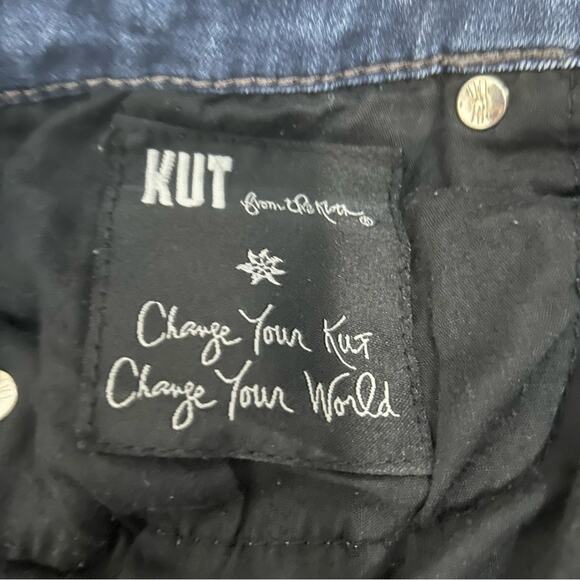 Kut From The Kloth Blue Scarlett Straight Leg Zipper Jeans, Size 4 - Picture 15 of 16